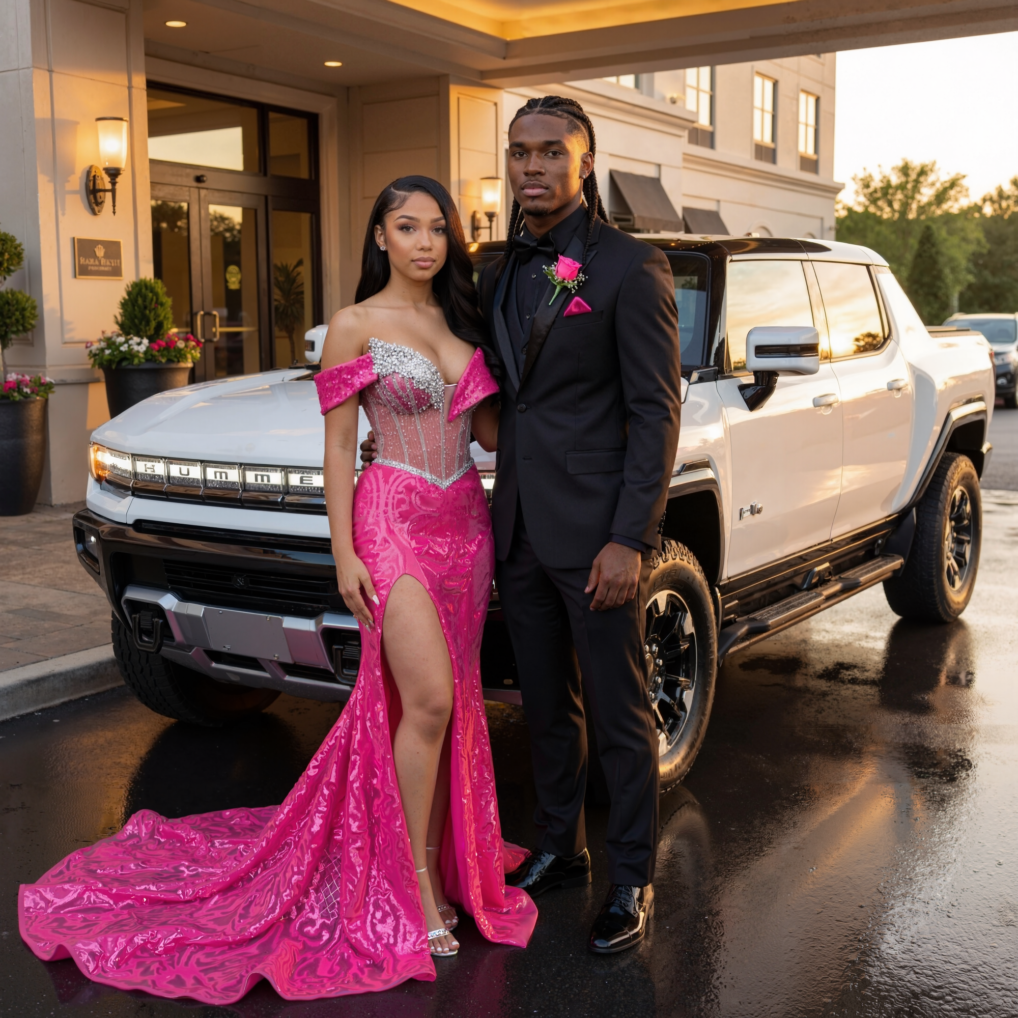 “Midnight Rose Corset Gown”